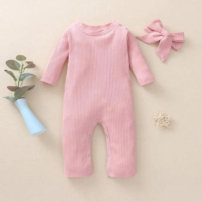 Infant Long Sleeve Romper Includes Headband Pink Poodle Designz