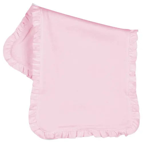 Infant Ruffle Bib & Burp Cloth Pink Poodle Designz