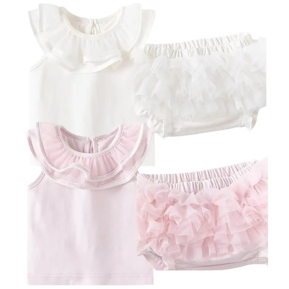 Infant Ruffle Bottom Diaper Set Pink Poodle Designz