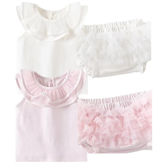 Infant Ruffle Bottom Diaper Set Pink Poodle Designz