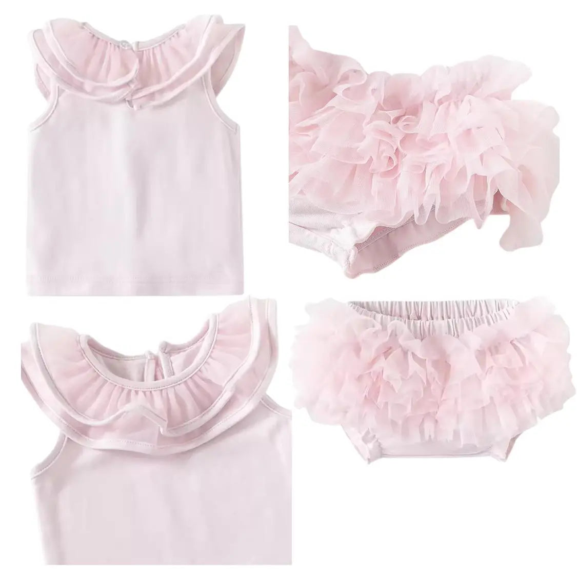 Infant Ruffle Bottom Diaper Set Pink Poodle Designz