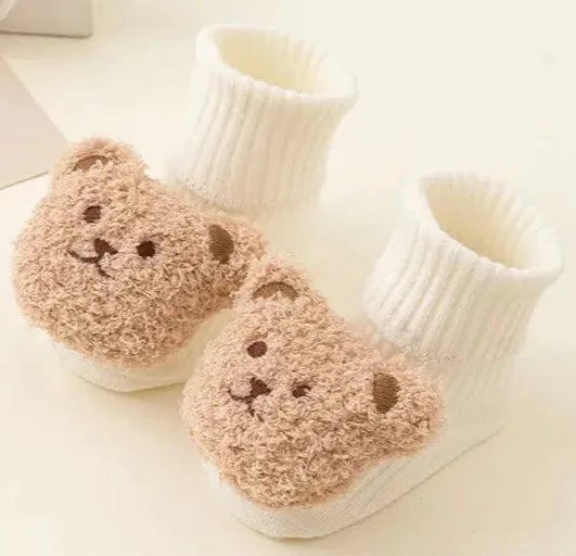 Infant Warm Non Slip Slipper Socks Pink Poodle Designz