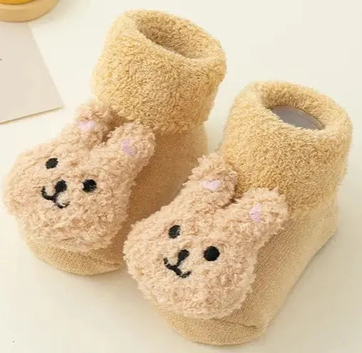 Infant Warm Non Slip Slipper Socks Pink Poodle Designz