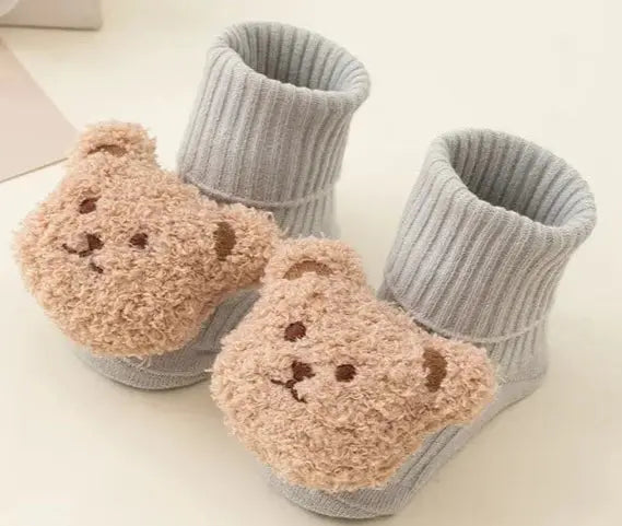 Infant Warm Non Slip Slipper Socks Pink Poodle Designz