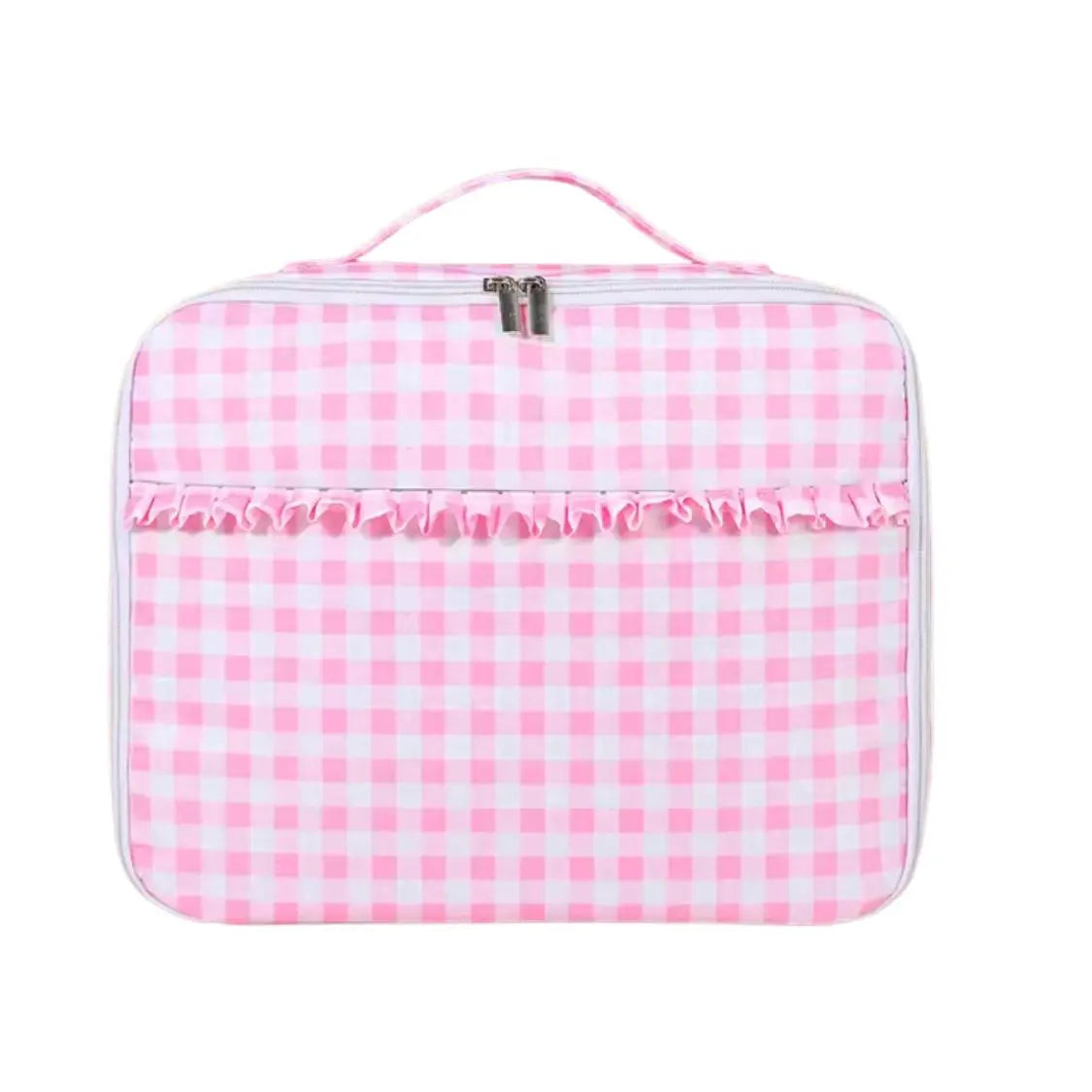 Kids Gingham Backpack Pink Poodle Designz