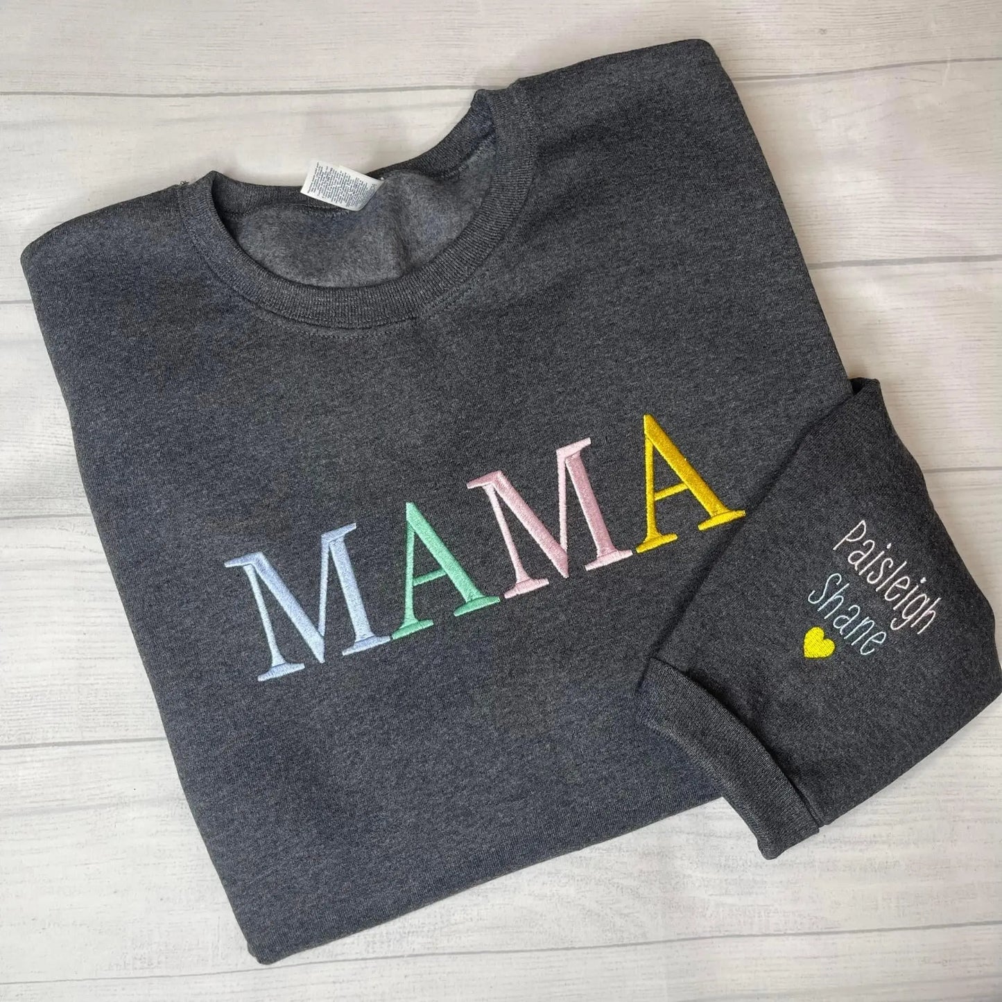 Mama Crewneck Sweatshirt Pink Poodle Designz