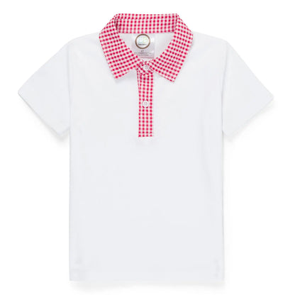 Monogrammed Boy's Short Sleeve Polo Pink Poodle Designz