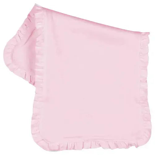 Monogrammed Infant Ruffle Bib & Burp Cloth Pink Poodle Designz