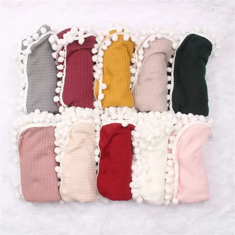 Organic Knit Gauze Baby Swaddle Blanket Pink Poodle Designz