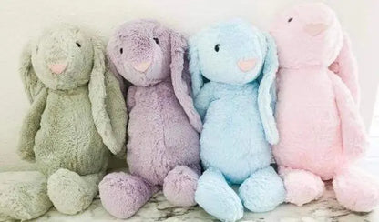 PREORDER 16” Embroidered Plush Bunnies Pink Poodle Designz