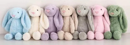 PREORDER 16” Embroidered Plush Bunnies Pink Poodle Designz