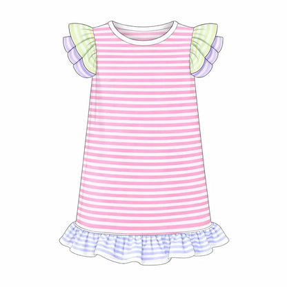 PREORDER-COLOR BLOCK STRIPED PLAY SETS (Copy) Pink Poodle Designz