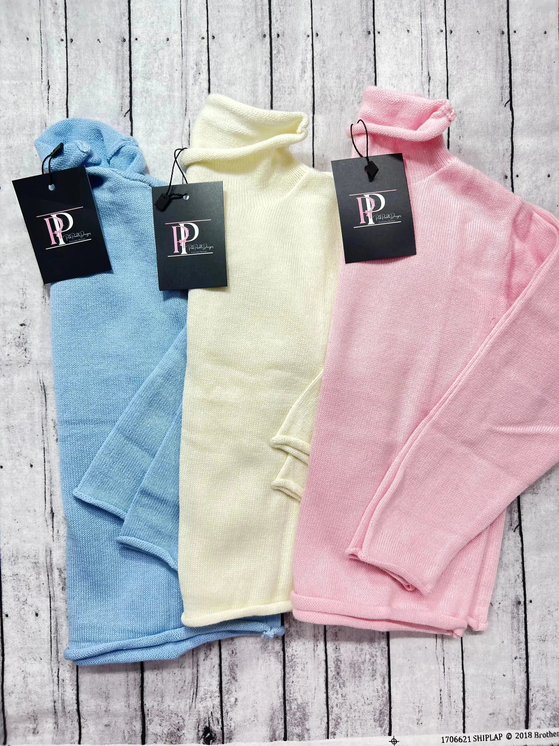 PREORDER PPD Signature Unisex Roll Neck Sweater (Copy) Pink Poodle Designz