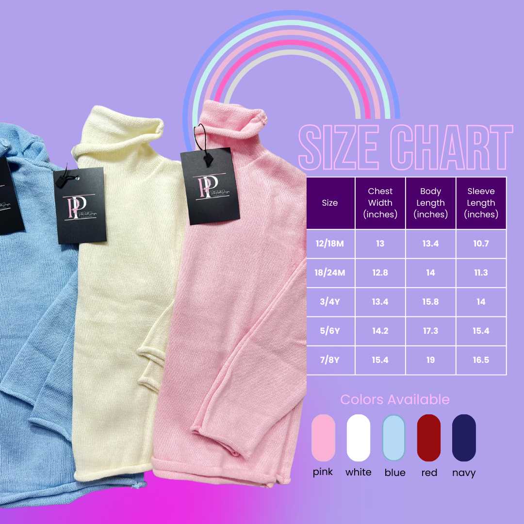 PREORDER PPD Signature Unisex Roll Neck Sweater (Copy) Pink Poodle Designz