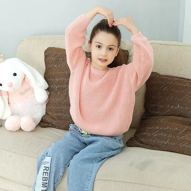 PREORDER ***KIDS CHUNKY KNIT SWEATERS*** Pink Poodle Designz