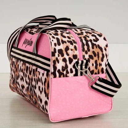 Pink Leopard Duffle Bag Pink Poodle Designz