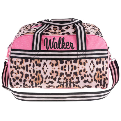 Pink & Leopard Duffle Bag Pink Poodle Designz