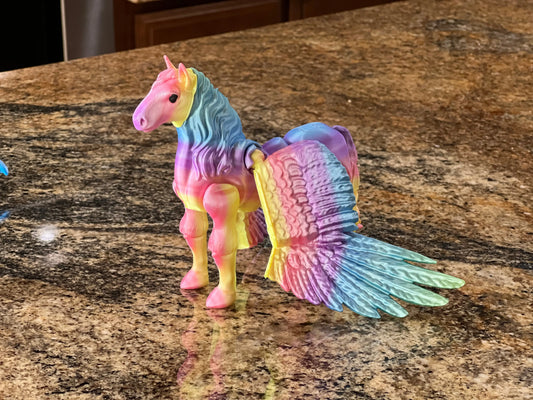 Rainbow Silk Flexi Pegasus Pink Poodle Designz