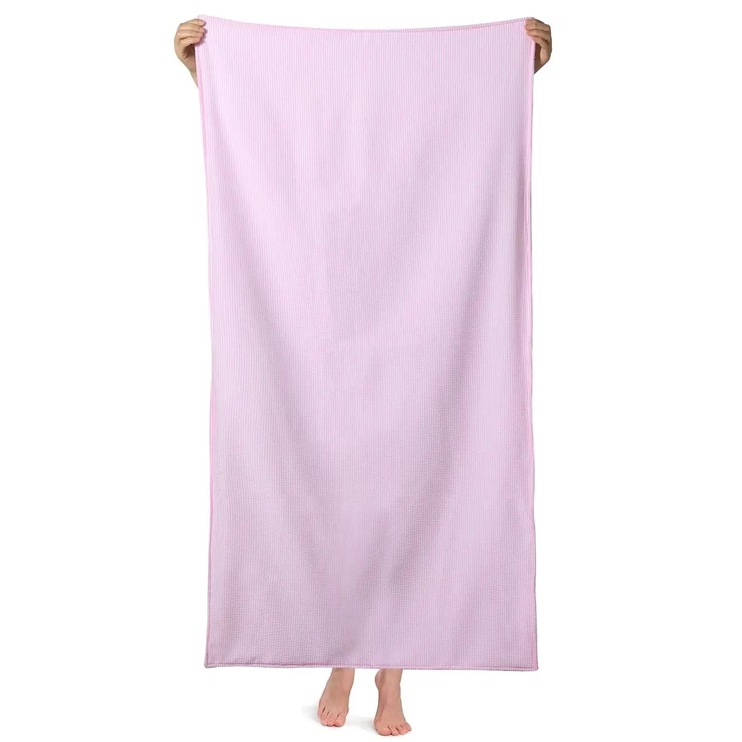 Seersucker Beach Towels Pink Poodle Designz