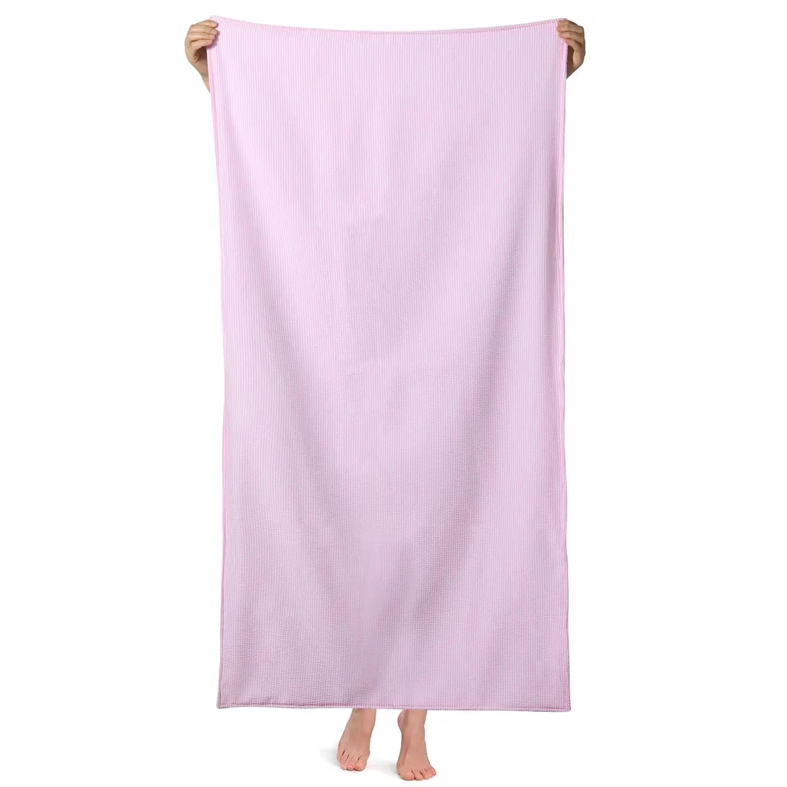 Seersucker Beach Towels Pink Poodle Designz