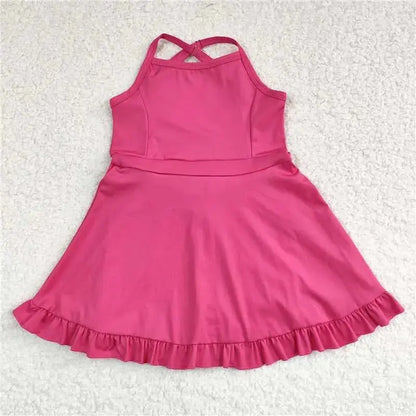 Strappy Dress With Attached Shorts Pink Poodle Designz