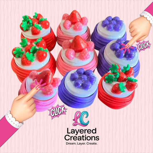 Sweet Fruit Tarts Clicker Pink Poodle Designz