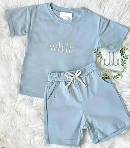 Unisex Cotton Short Sets Pink Poodle Designz
