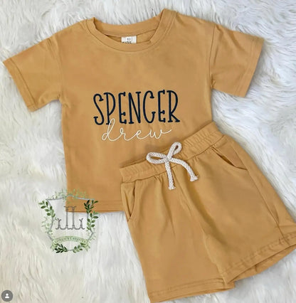 Unisex Cotton Short Sets Pink Poodle Designz