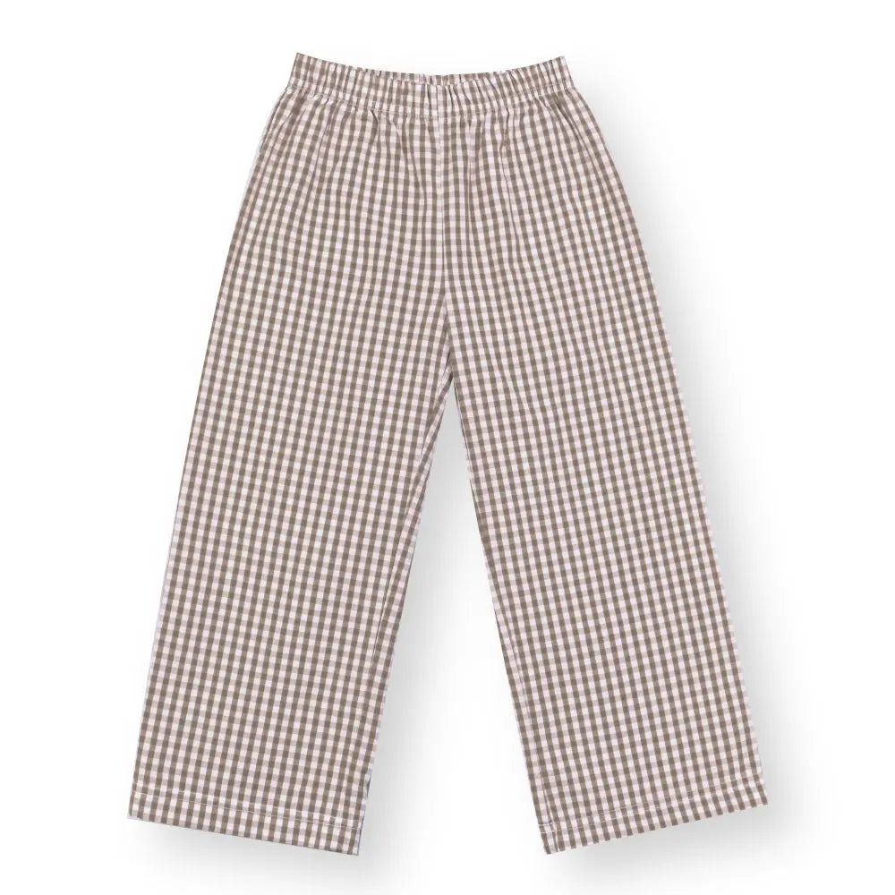 Unisex Gingham Pants Pink Poodle Designz