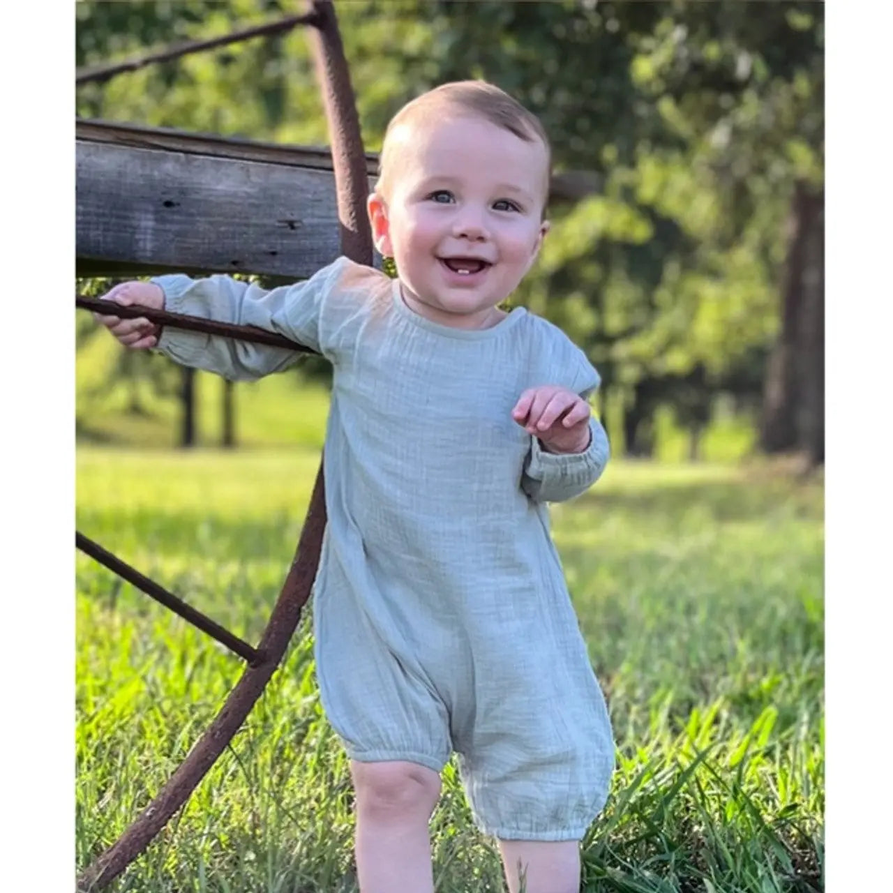 Unisex Muslin Long Rompers Sew Sweet Blanks