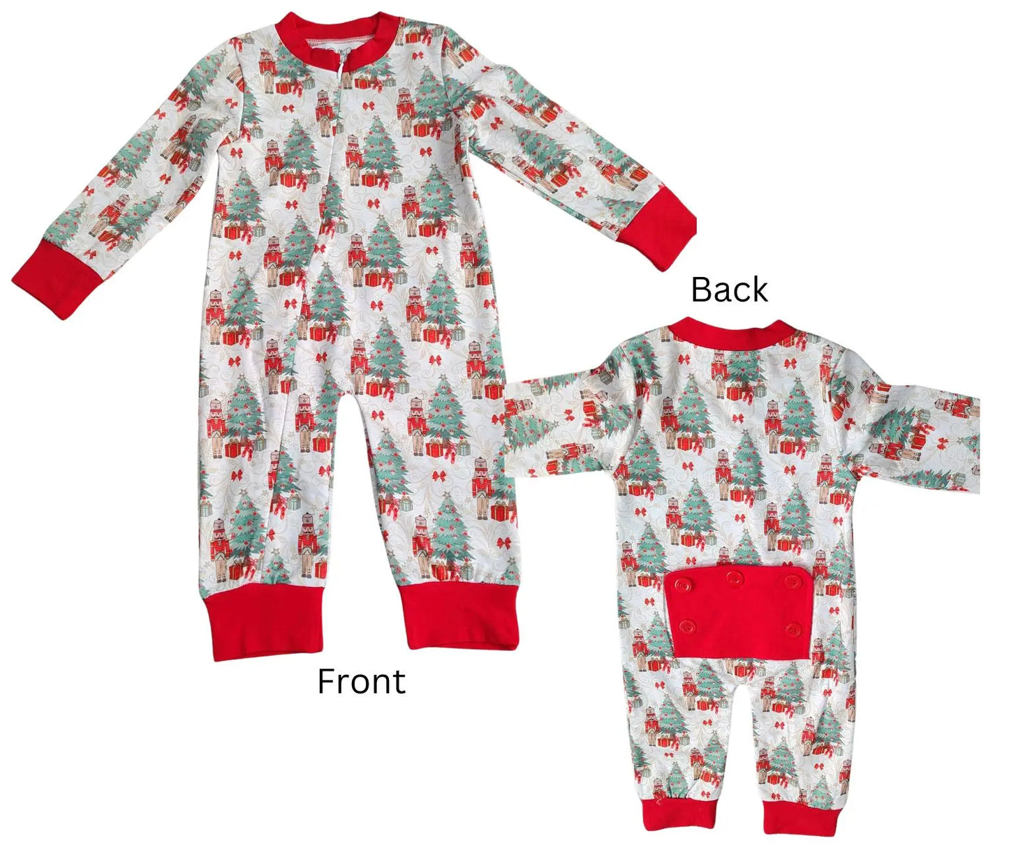 Unisex Nutcracker Christmas Pajamas Pink Poodle Designz