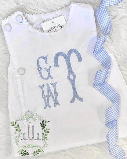 Unisex Vintage Style Diaper Sets (White) Pink Poodle Designz