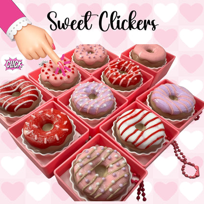 Valentine Donut Clickers (Clickify 3D) Pink Poodle Designz