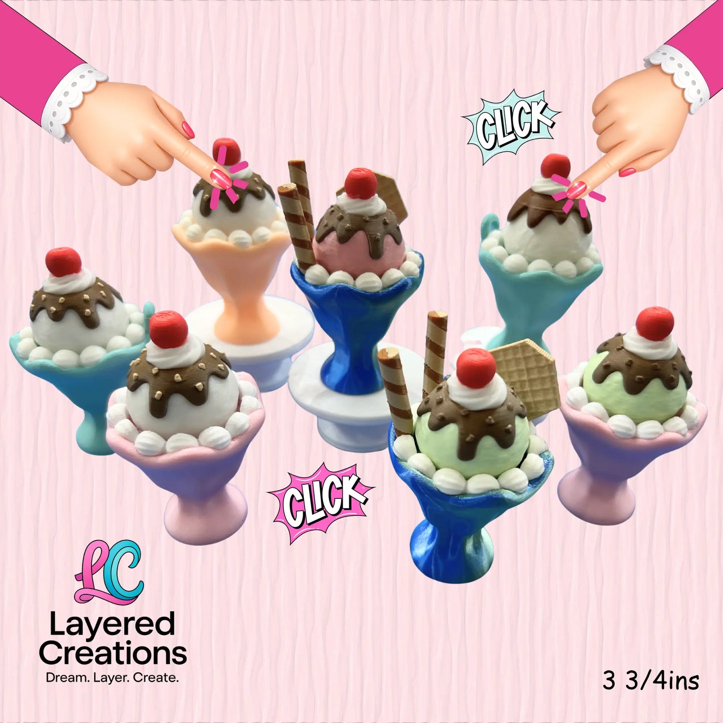 We All Scream For Ice Cream!  (Pixeleena) Pink Poodle Designz