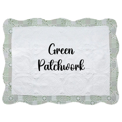 White Heirloom Quilt With Decorative Patterned Trim pinkpoodledesignz