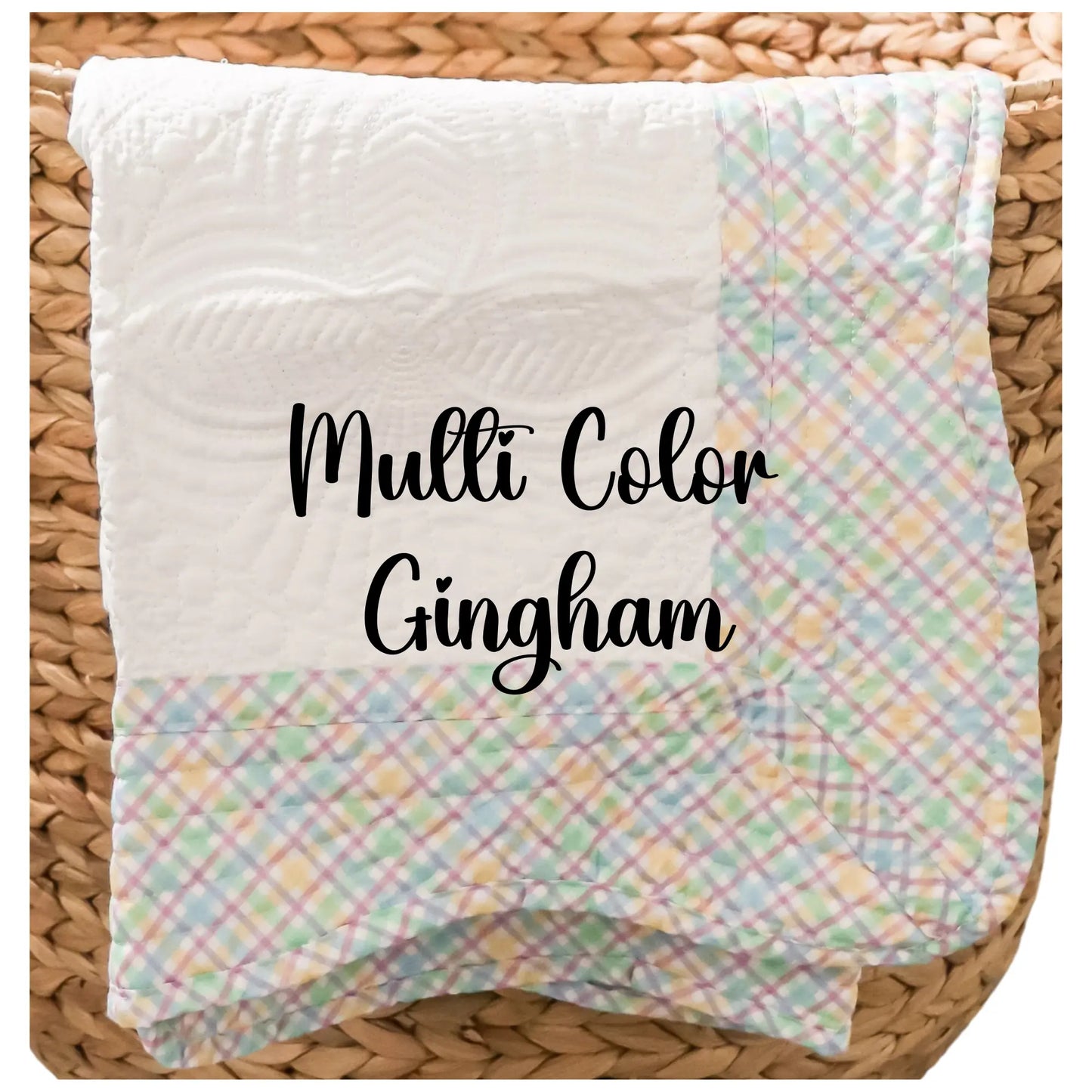 White Heirloom Quilt With Decorative Patterned Trim pinkpoodledesignz