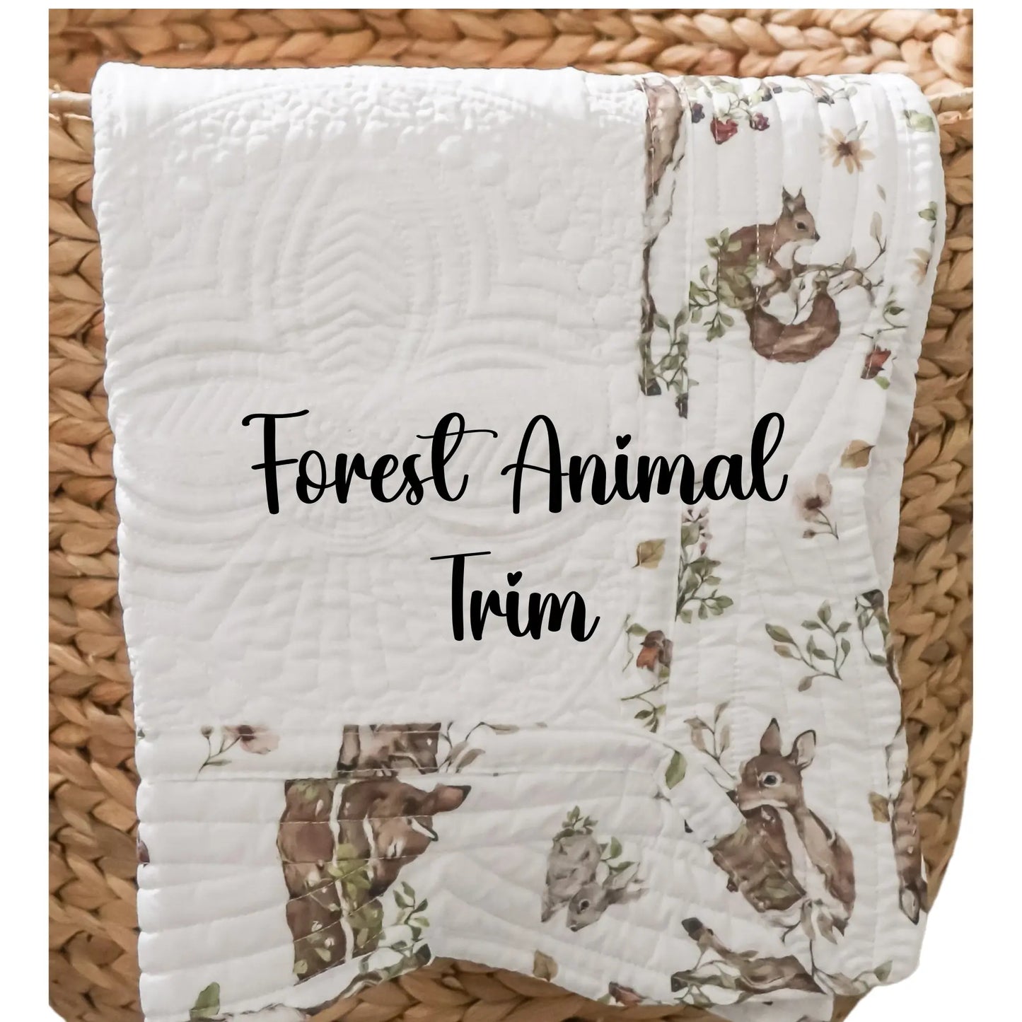 White Heirloom Quilt With Decorative Patterned Trim pinkpoodledesignz