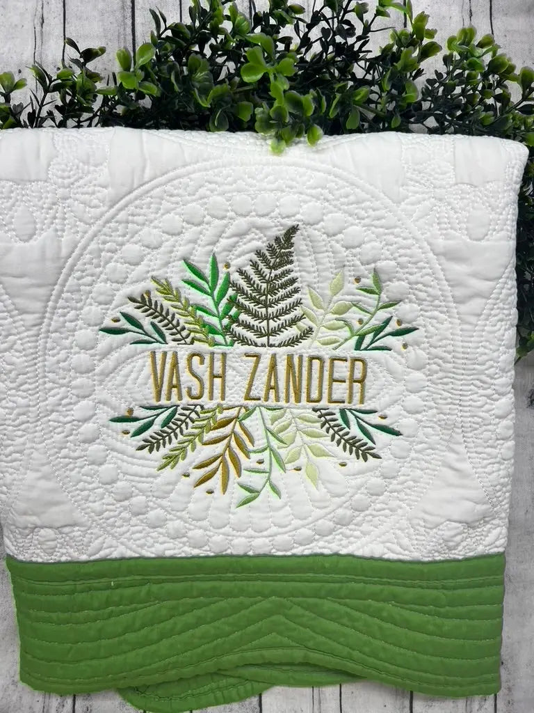 White Heirloom Quilt With Decorative Trim pinkpoodledesignz