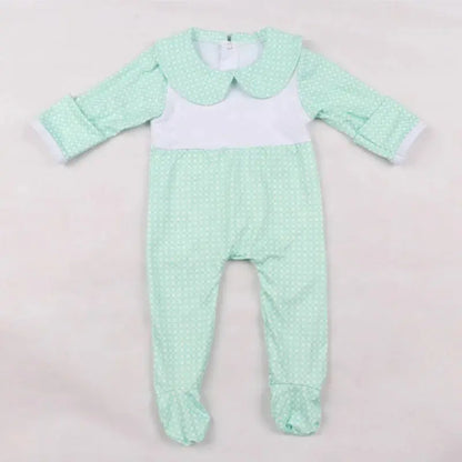 Wholesale Infant Plaid Footie Romper Pink Poodle Designz