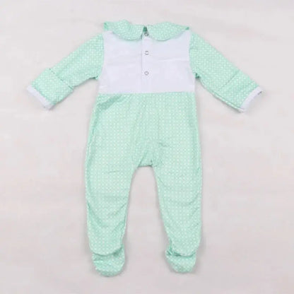 Wholesale Infant Plaid Footie Romper Pink Poodle Designz