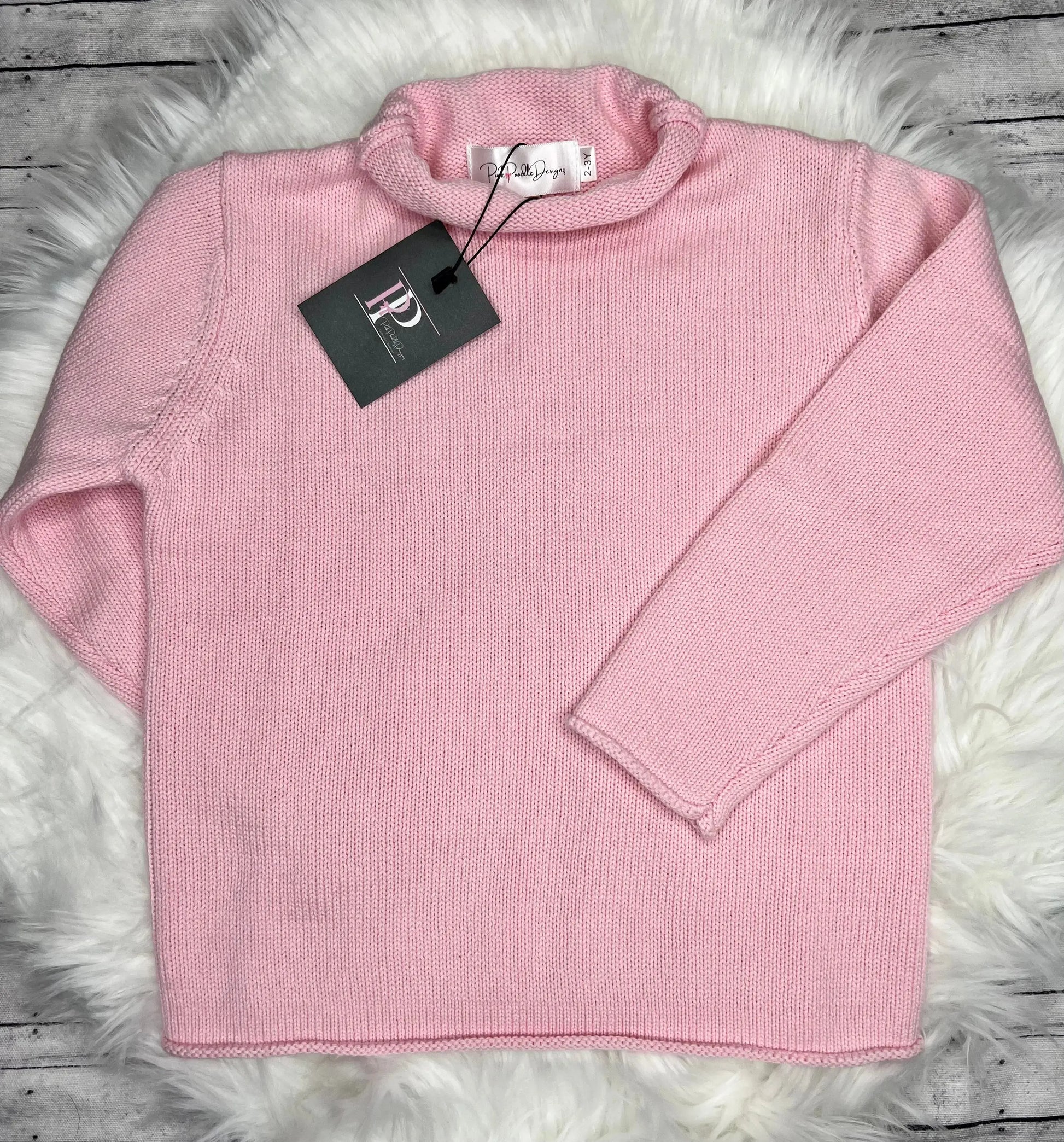Wholesale Pink Poodle Designz New Thicker Roll Neck Sweater Pink Poodle Designz