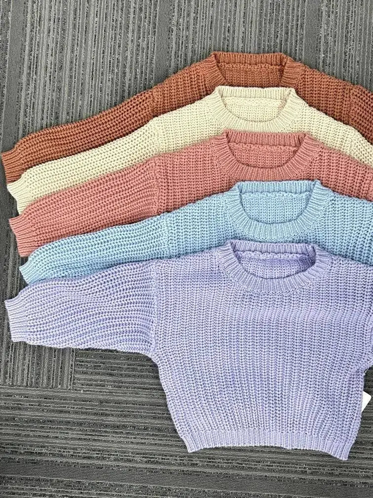 Wholesale Unisex Chunky Oversized Knit Sweaters Pink Poodle Designz