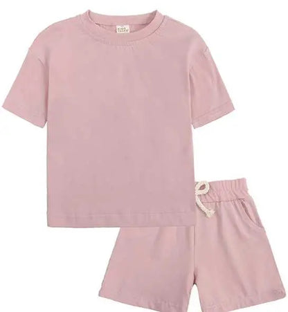 Unisex Cotton Short Sets Pink Poodle Designz