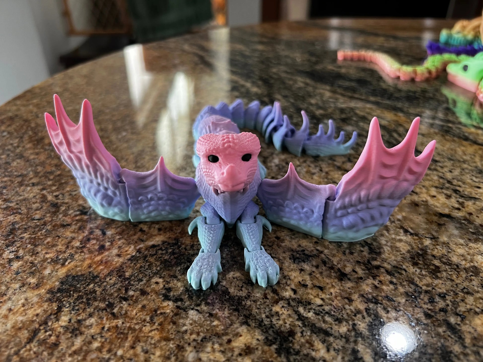 Winged Flexi Dragons Pink Poodle Designz
