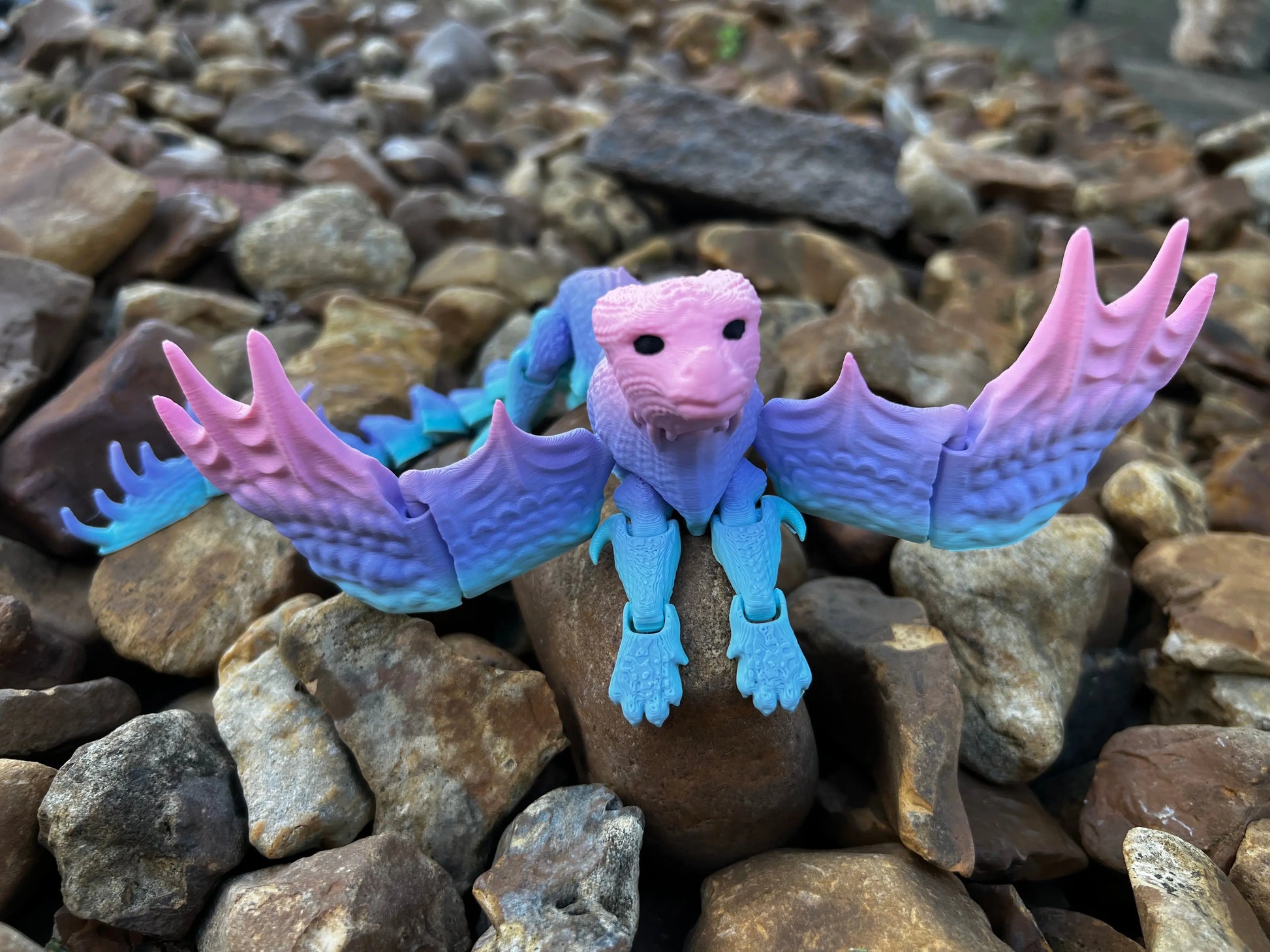 Winged Flexi Dragons Pink Poodle Designz