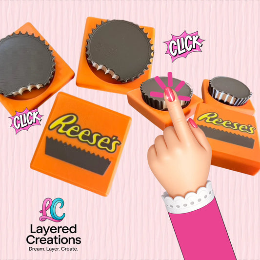 Yummy Chocolate Candy Clicker Pink Poodle Designz