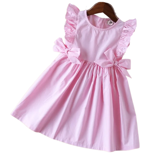 Girls Pink Bow Boutique Dress Pink Poodle Designz