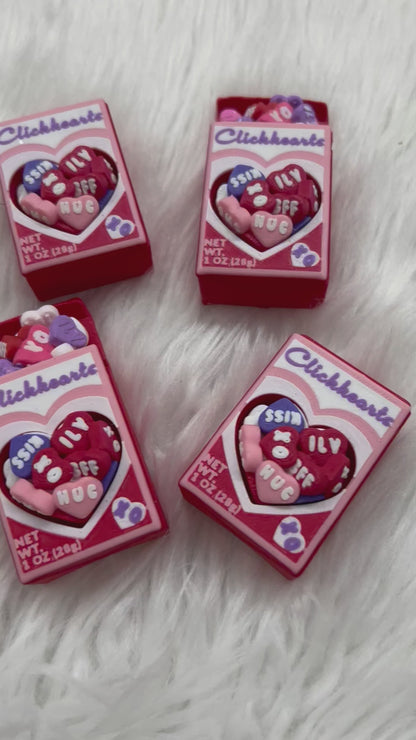 3D Conversation Hearts Clickers (Mochi Makes)