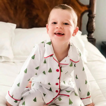 Christmas Tree Button Down Unisex Pajamas ***Only 1 Left*** Bayou Blanks