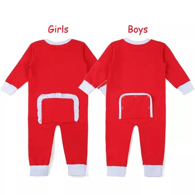 Pink christmas onesie with bum online flap